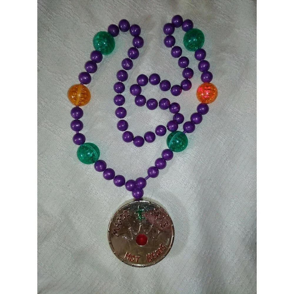MARDI GRAS HOT BEADS Light Up Party Parade Beads
